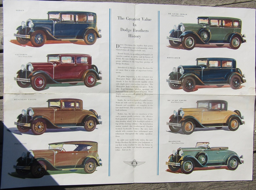 1931 Dodge Brothers Six broschyr