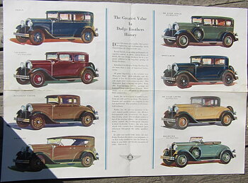 1931 Dodge Brothers Six broschyr