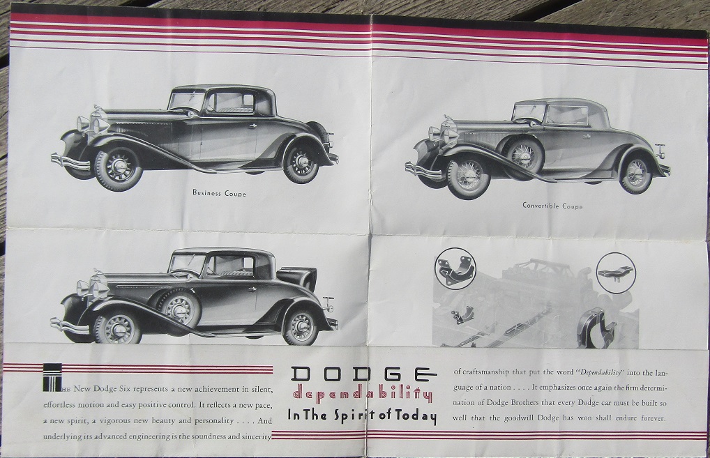 1932 Dodge Six Broschyr - 2