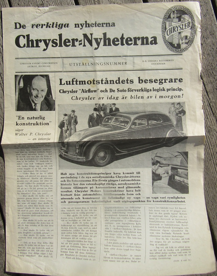 1934 Chrysler Nyheterna