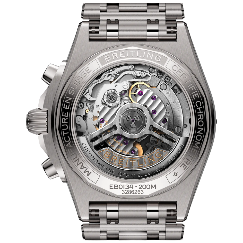 Breitling EB0134101M1E1 Chronomat B01 42 titan baksida