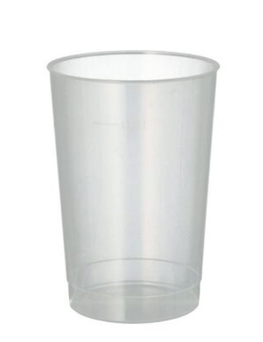 Bägare 2 dl transparent okrossbar 