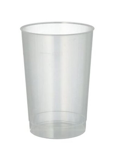 Bägare 2 dl transparent okrossbar 