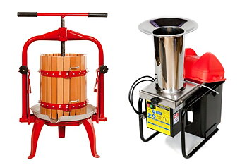 Fruitpers, wijnpers, sappers, mechanisch, met persdoek 7 l fruitmolen