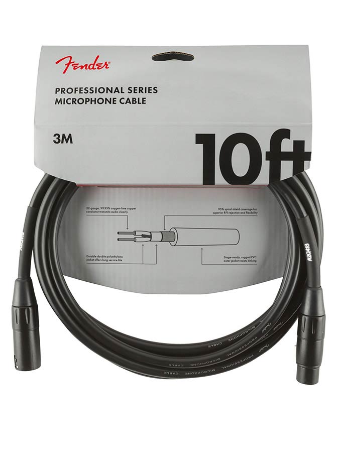 Fender Professional Series microphone cable 3m