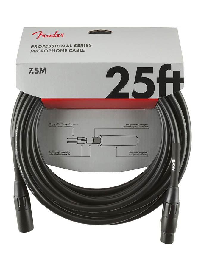 Fender Professional Series microphone cable 7.5m