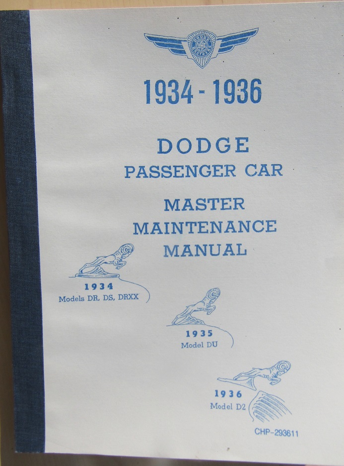 1934-1936 Dodge Passenger Car Maintenance Manual