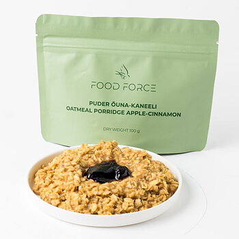 Food Force | Haferflockenbrei Apfel- Zimt  | Gefriergetrocknete Lebensmittel | 100g