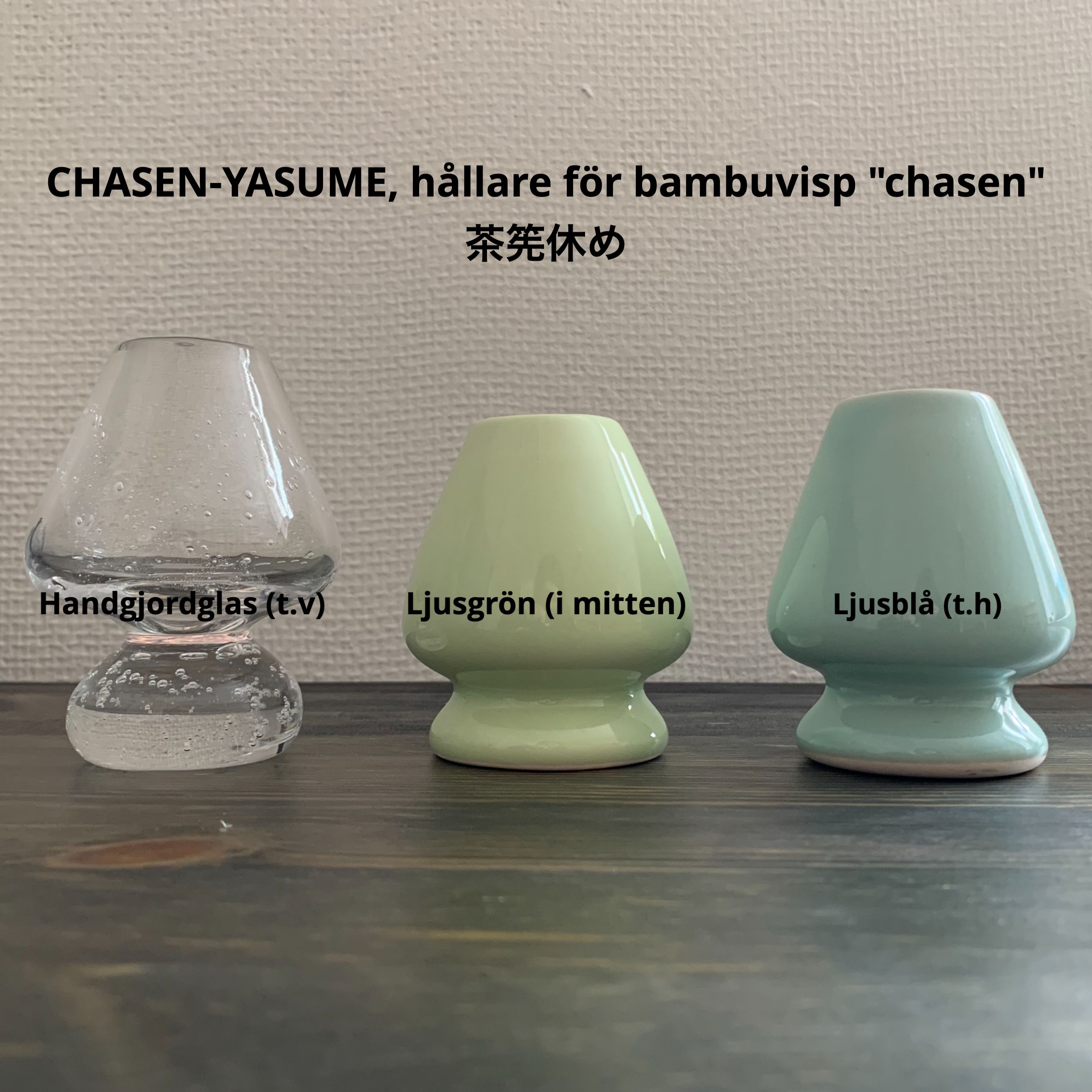 Chasen yasume (ljusgrön), hållare för bambuvisp - 2
