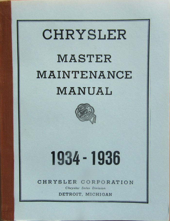 1934-1936 Chrysler Master Maintenance Manual