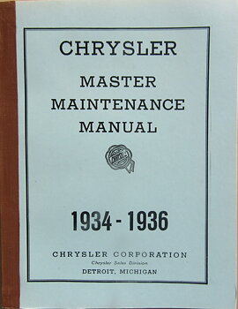 1934-1936 Chrysler Master Maintenance Manual