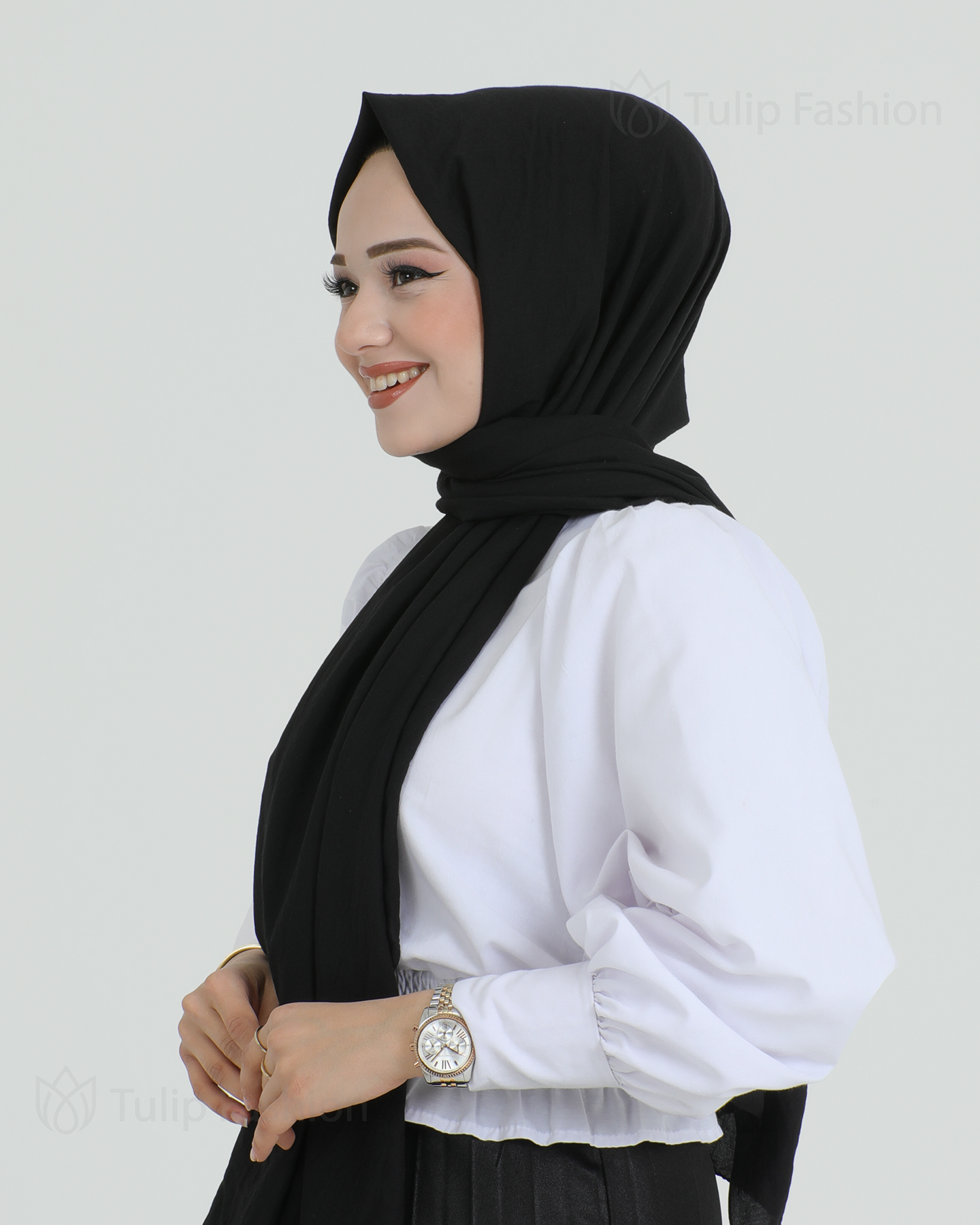 Hijab - Woven - Svart - 2