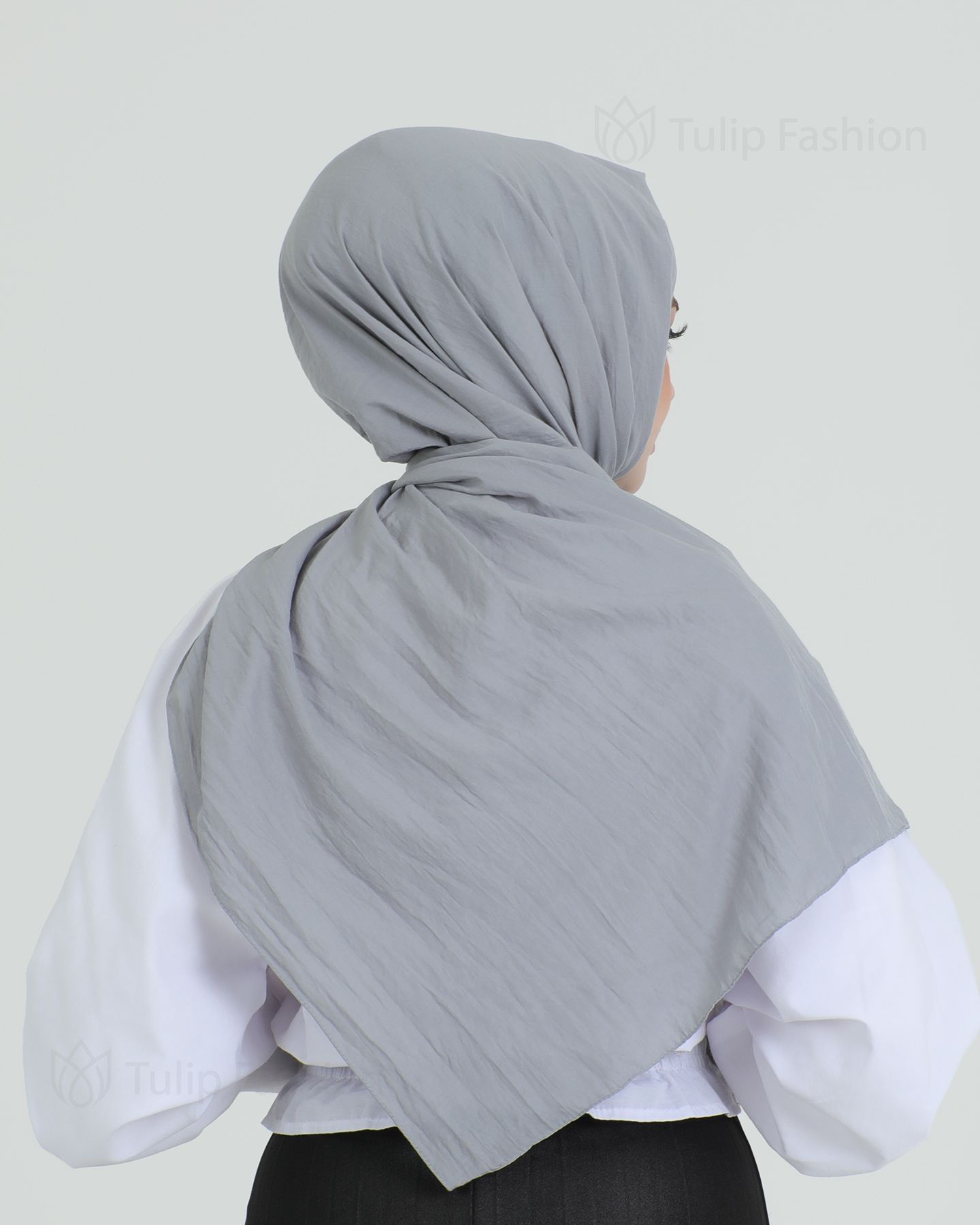Hijab - Woven - Gray - 5