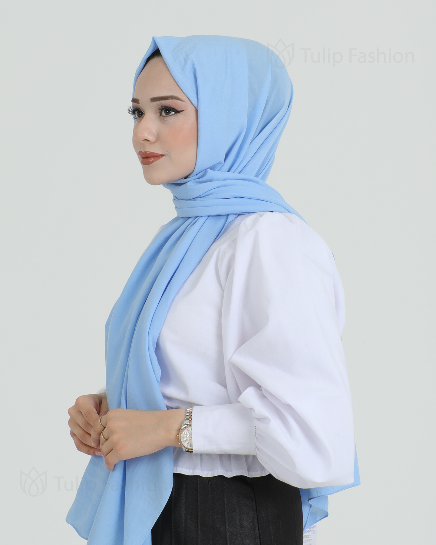 Hijab - Woven - Sky Blue - 2
