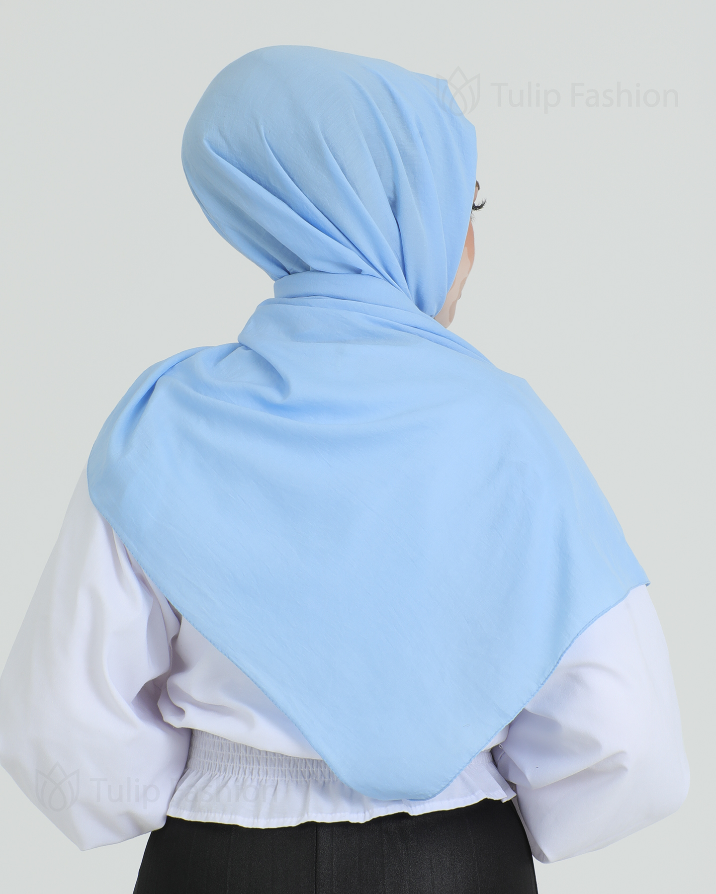 Hijab - Woven - Sky Blue - 3