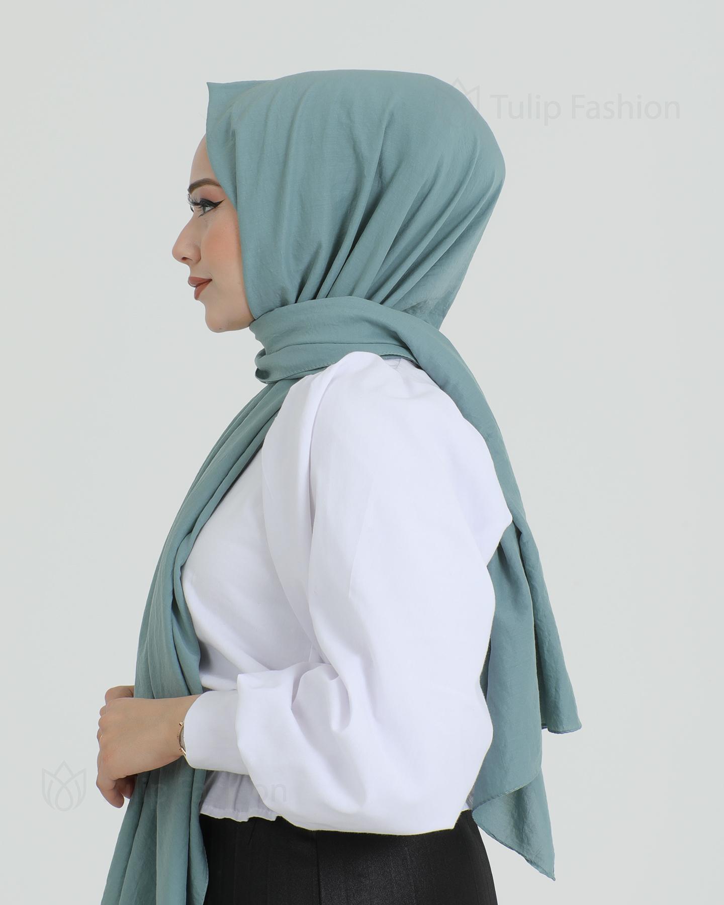 Hijab - Woven - Pistachio green - 2