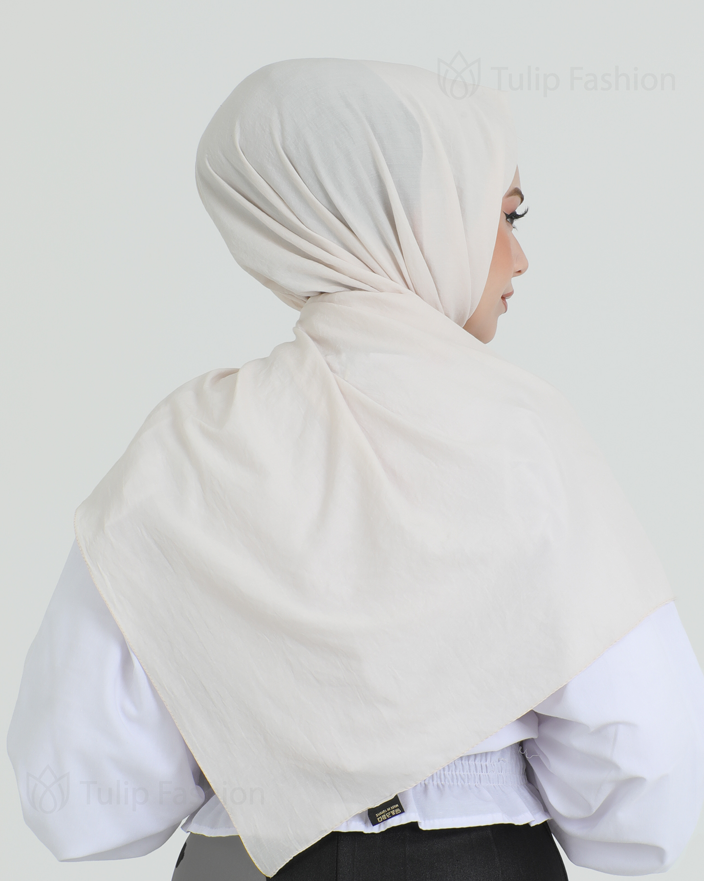 Hijab - Woven - Light Beige - 3