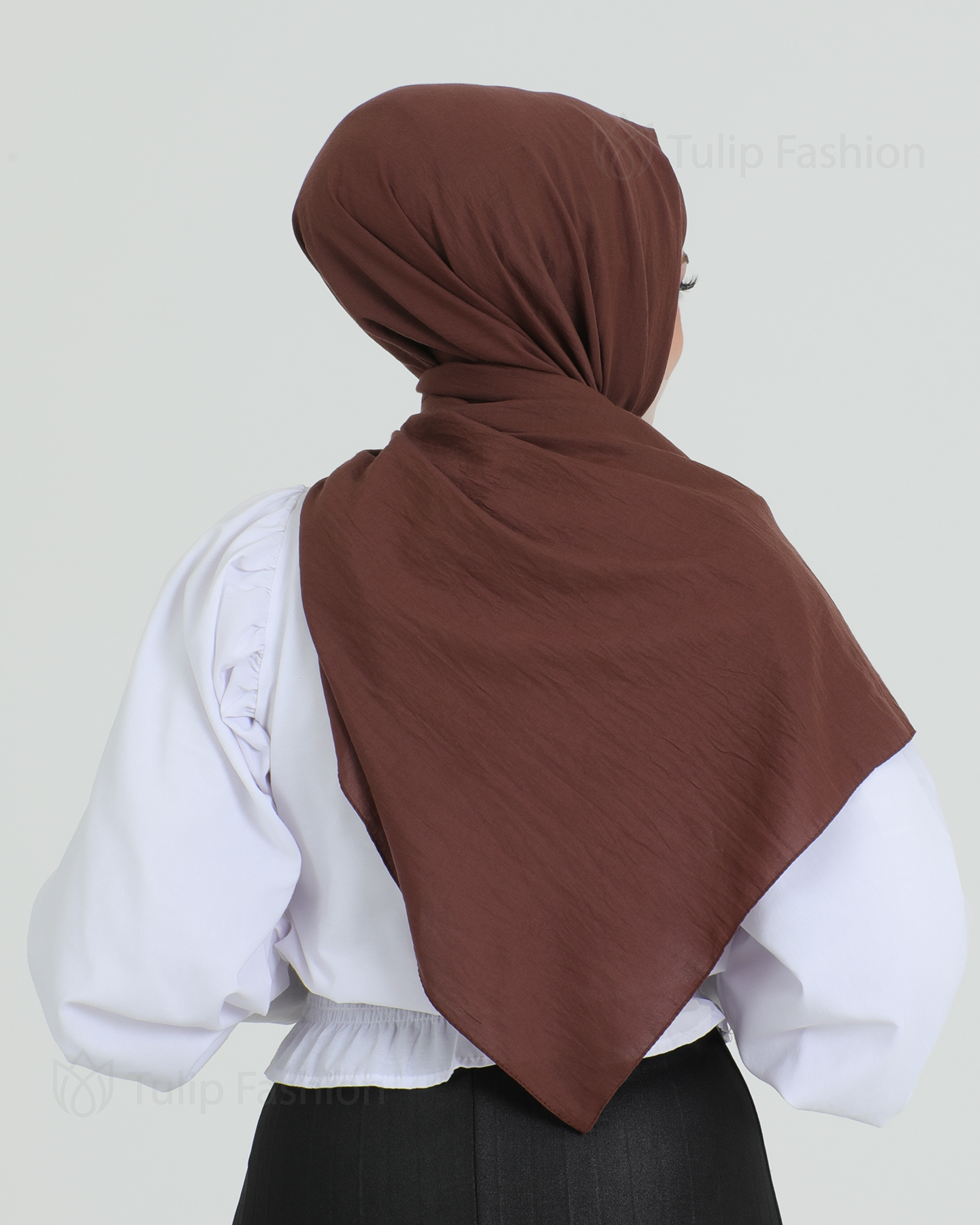Hijab - Woven - Brown - 3