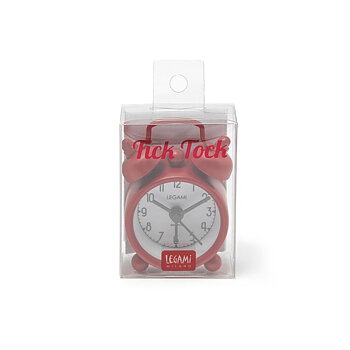 Mini alarm clock, Mini Tick Tock, red