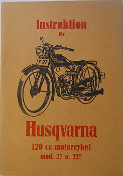 1950 Husqvarna modell  27 och 227 Instruktionsbok svensk 11-49