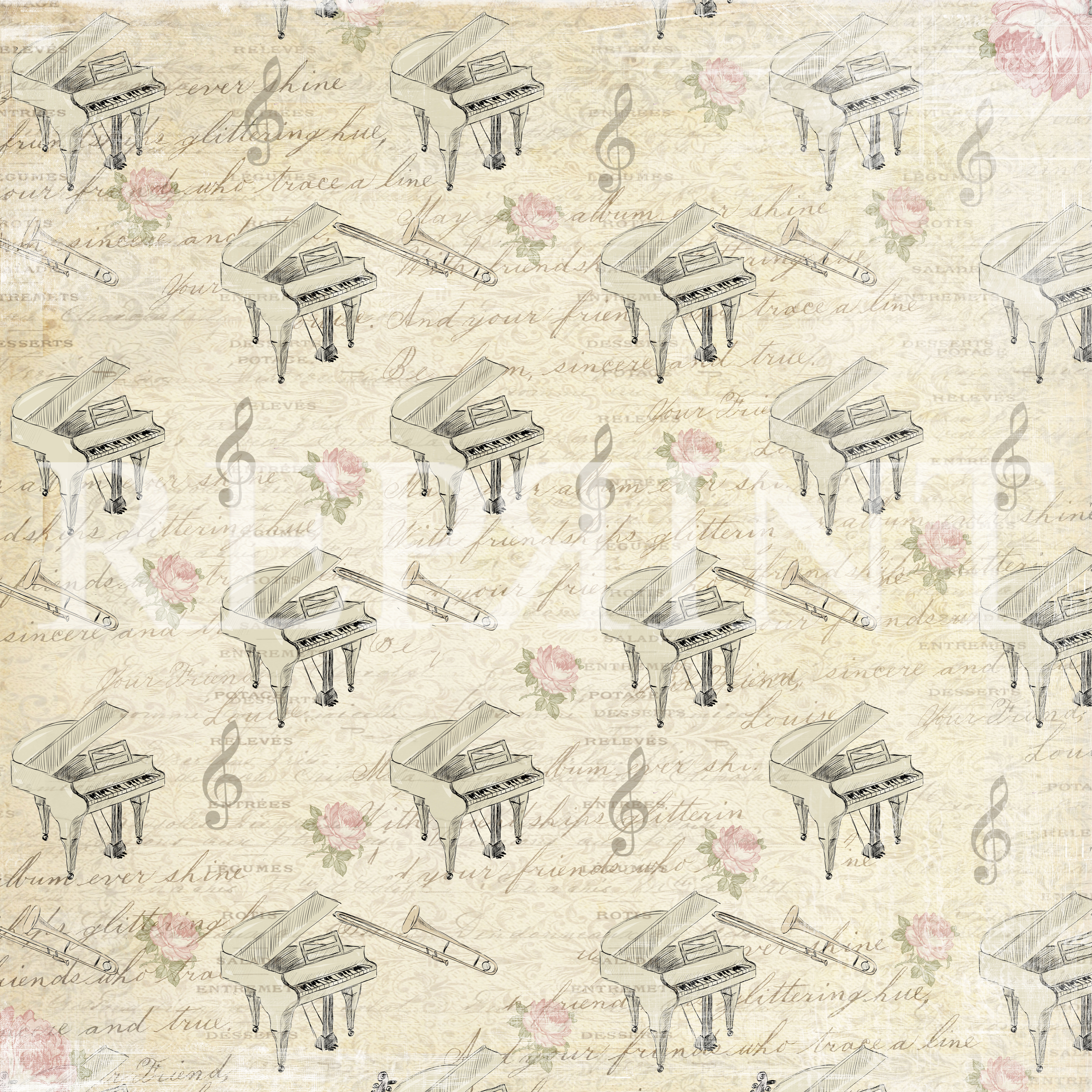 R 0324 Music &  Roses Collection -Music