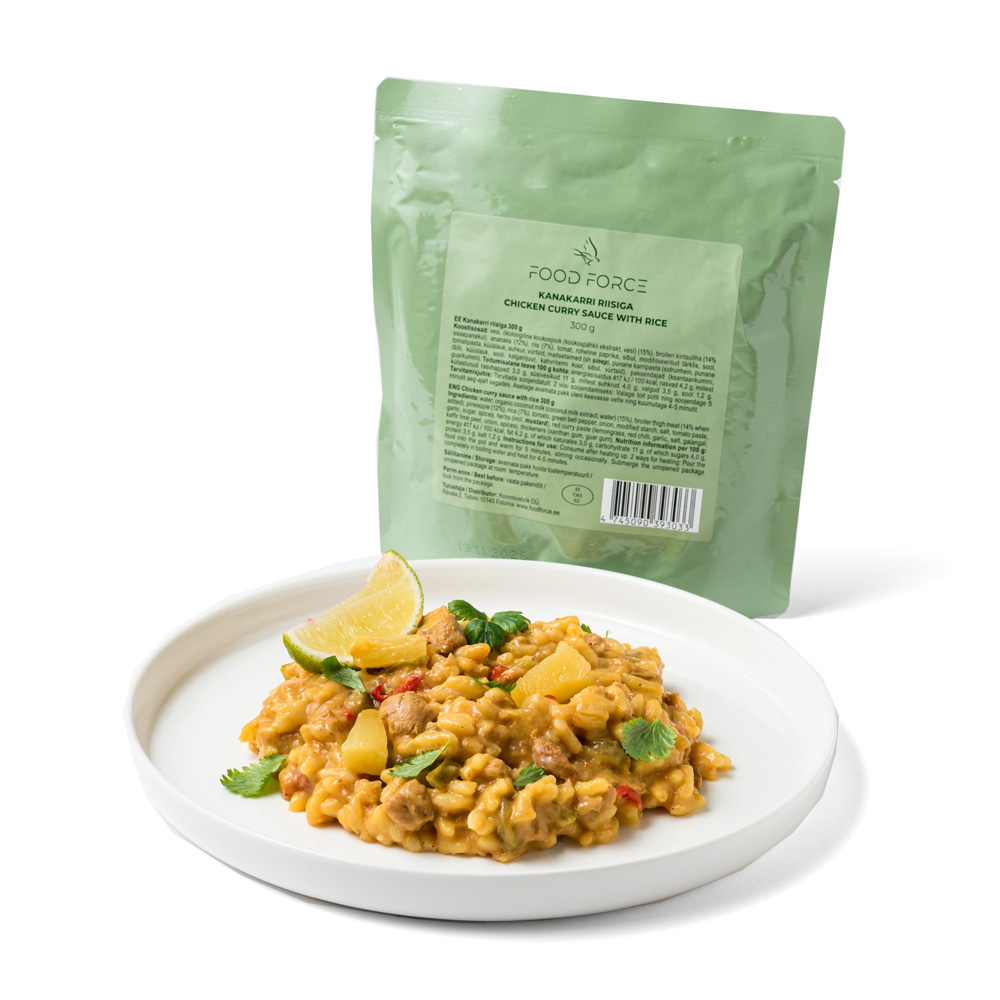 Food Force | Chicken Curry Sauce with Rice | MRE | 300g