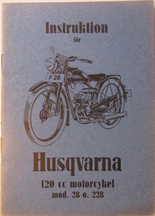 1951 Husqvarna modell  28 och 228 Instruktionsbok svensk 10-50