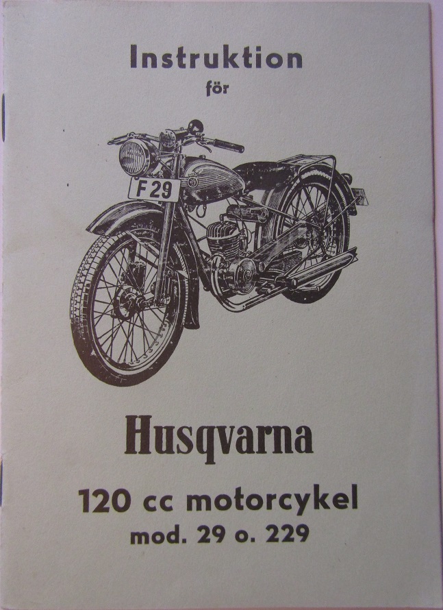 1952 Husqvarna modell  29 och 229 Instruktionsbok svensk 10-51