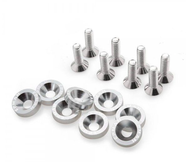 JDM-bricka / Aluminiumbricka / Dekorbricka M6 - Silver