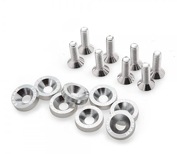 JDM-bricka / Aluminiumbricka / Dekorbricka M6 - Silver