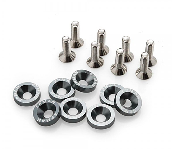 JDM-bricka / Aluminiumbricka / Dekorbricka M6 - Grå