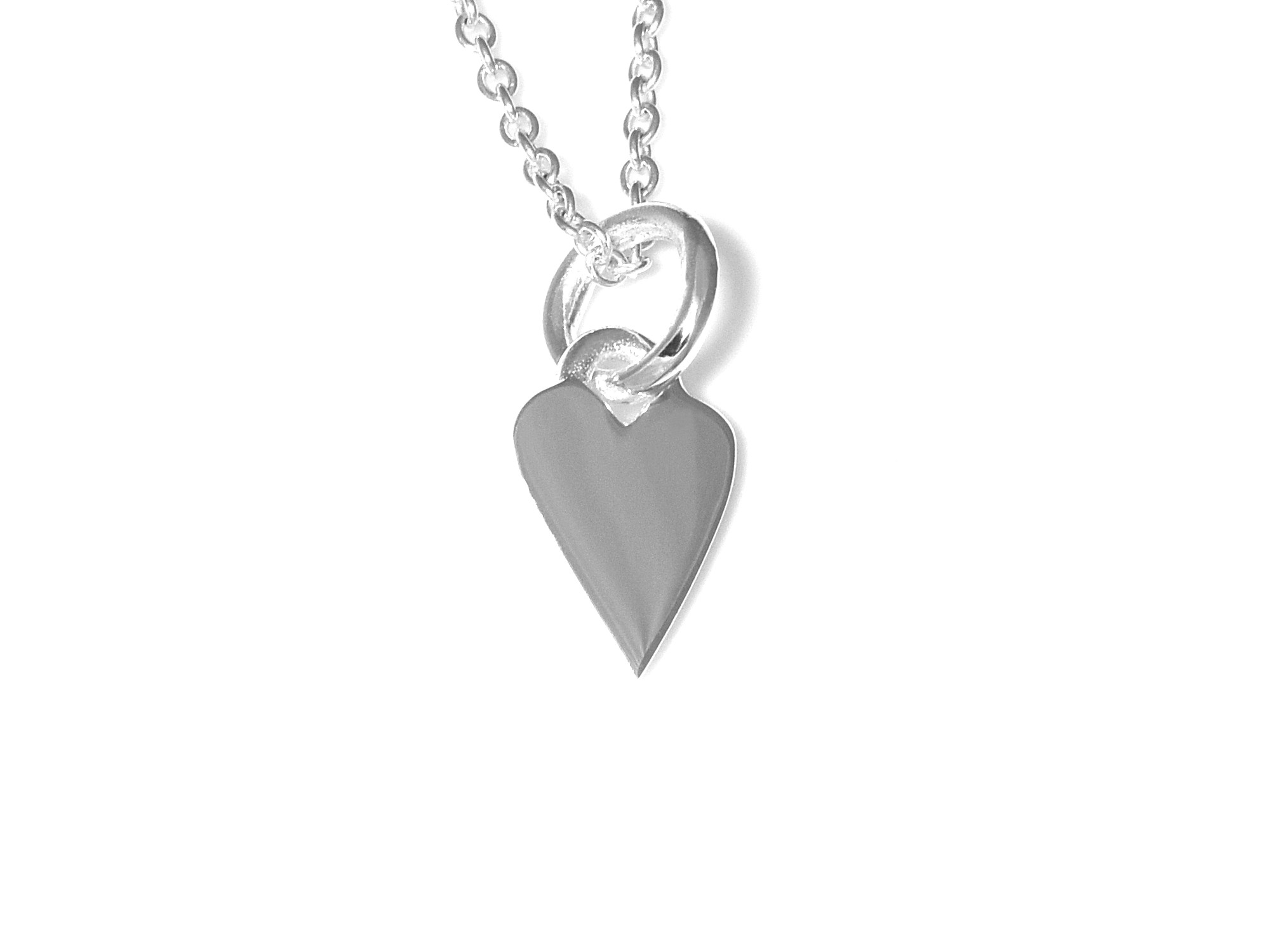Litet Hjärta Halsband i Äkta 925 Silver, Hjärtan Hänge, Kärleksgåva Accessoar, Kärlek Smycke - 2