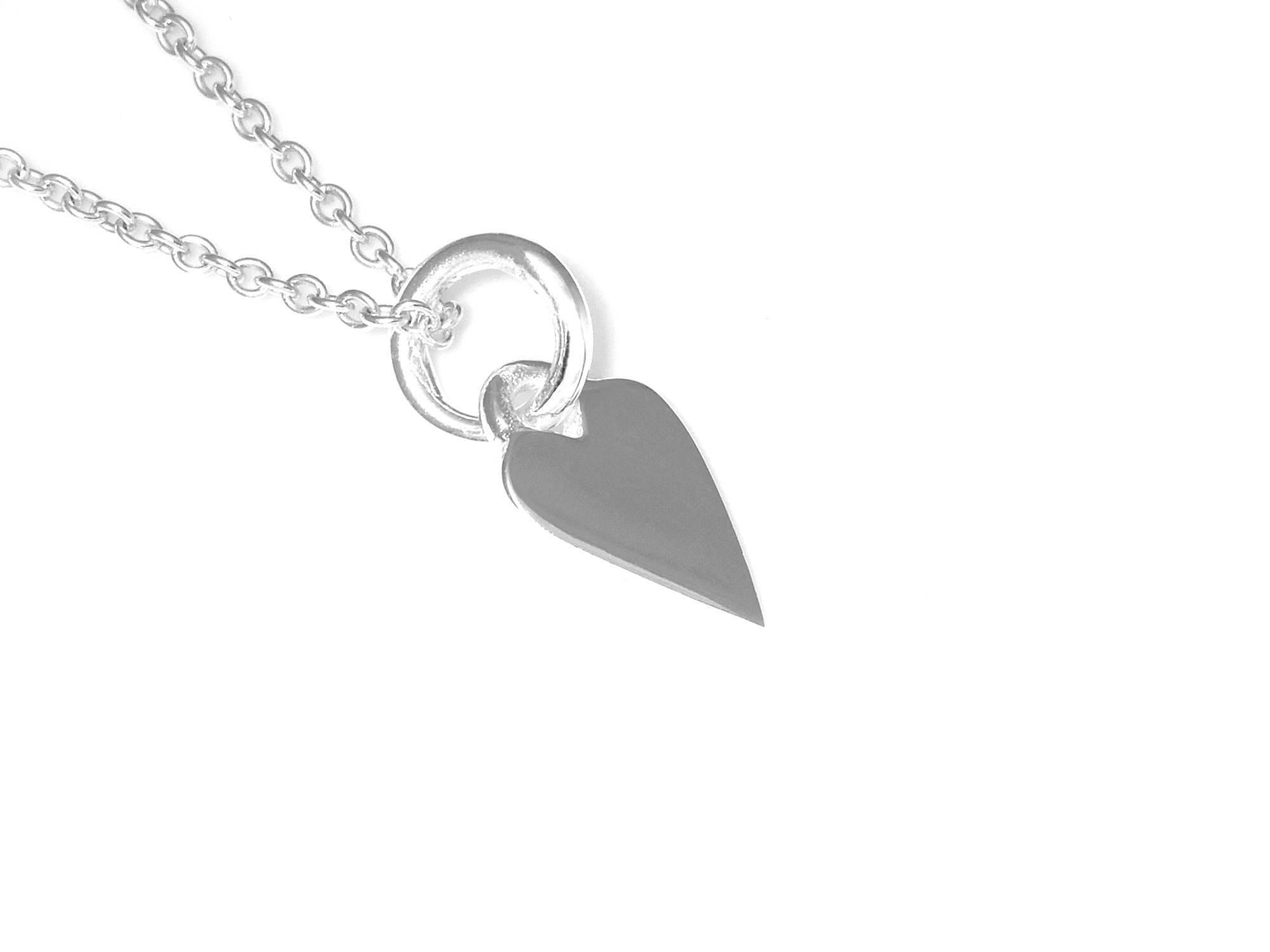 Litet Hjärta Halsband i Äkta 925 Silver, Hjärtan Hänge, Kärleksgåva Accessoar, Kärlek Smycke