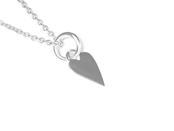 Litet Hjärta Halsband i Äkta 925 Silver, Hjärtan Hänge, Kärleksgåva Accessoar, Kärlek Smycke
