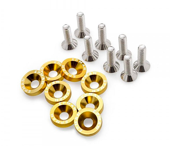 JDM-bricka / Aluminiumbricka / Dekorbricka M6 - Guld