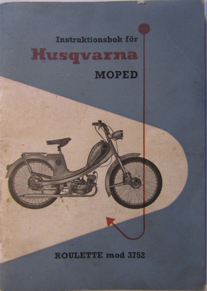 1957 Husqvarna modell  3752 Roulette Instruktionsbok svensk 3-57