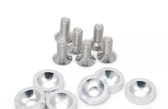 JDM-bricka / Aluminiumbricka / Dekorbricka M8 - Silver