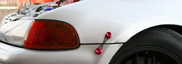 Spoilerfäste / Stötfångarfäste / Ziptie fäste / Zip-tie Fäste - Grå - 3