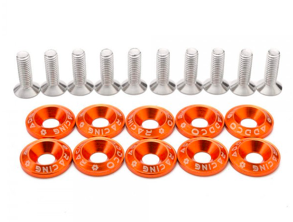JDM-bricka / Aluminiumbricka / Dekorbricka M6 - Orange - Fasad