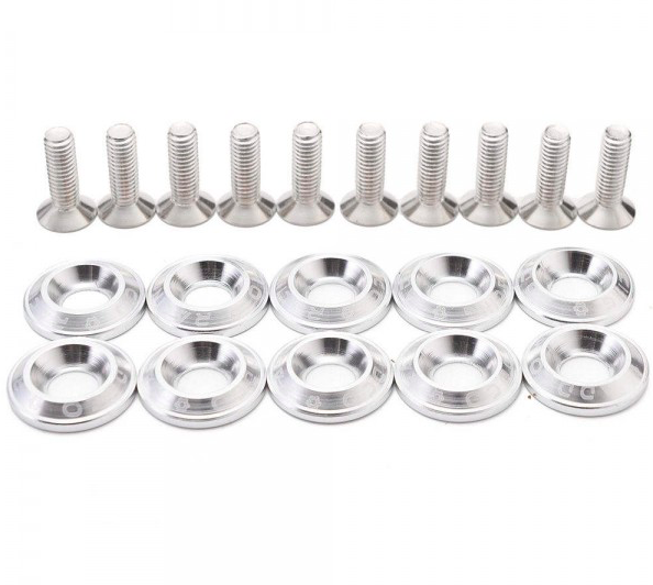 JDM-bricka / Aluminiumbricka / Dekorbricka M6 - Silver - Fasad