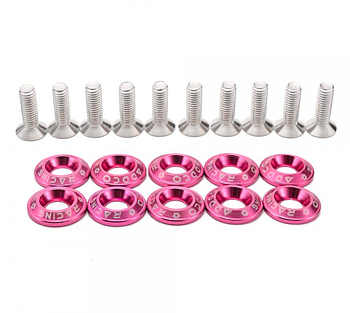JDM-bricka / Aluminiumbricka / Dekorbricka M6 - Rosa - Fasad