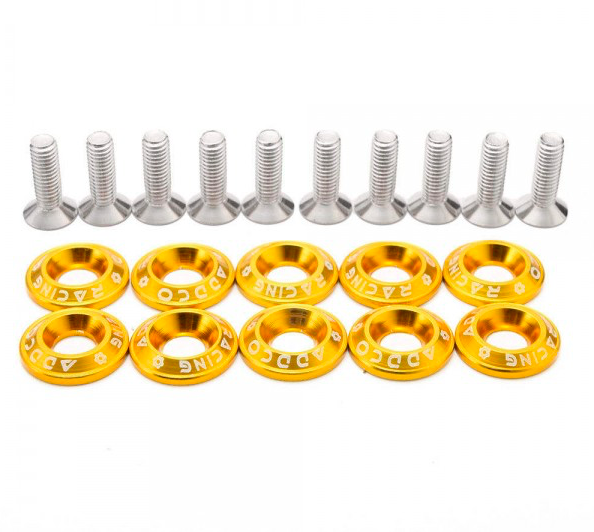 JDM-bricka / Aluminiumbricka / Dekorbricka M6 - Guld - Fasad