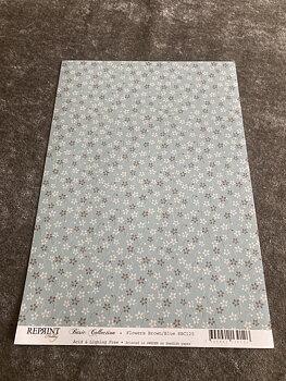Reprint A4 RBC120 -Flowers Brown/Blue 