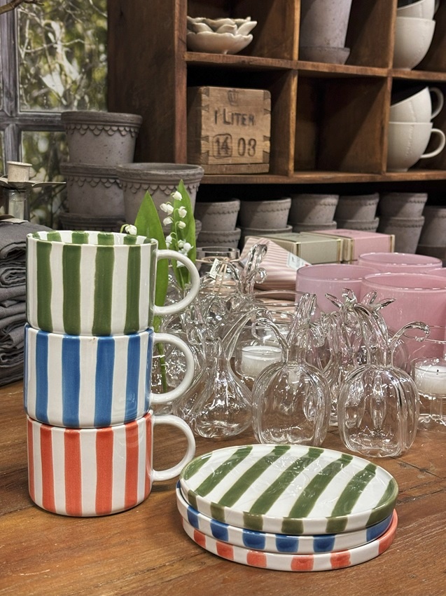 Cup with saucer - Striped - Blue - 3