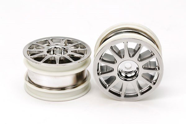 TAMIYA 54824 M-Chassis 11-Spoke Wheels (Chrome Plated, 2pcs.)