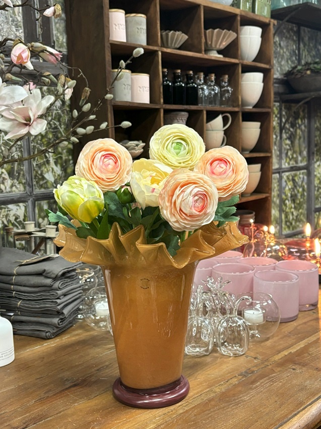 Vase - Glass vase - Peach - 30x22 cm - 9