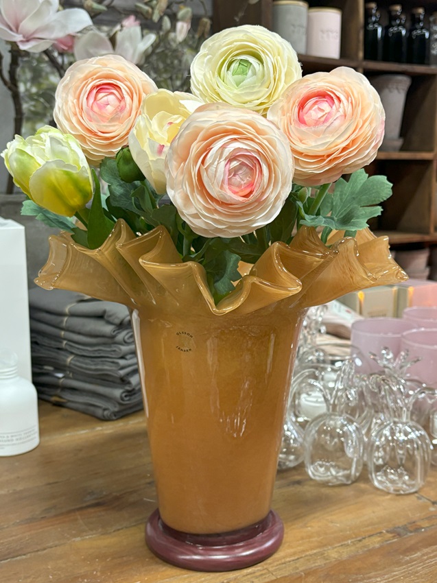 Vase - Glass vase - Peach - 30x22 cm - 4