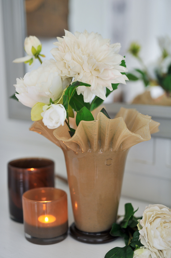 Vase - Glass vase - Beige - 30x22 cm - 6