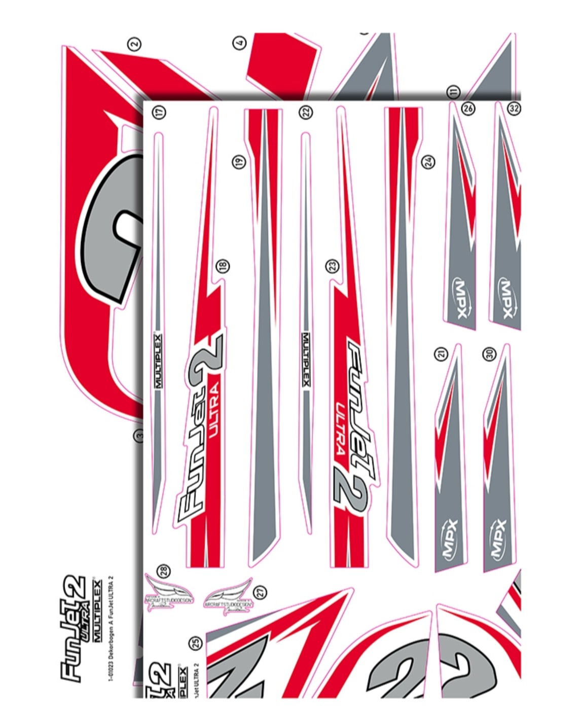 Multiplex Decal FunJet ULTRA 2