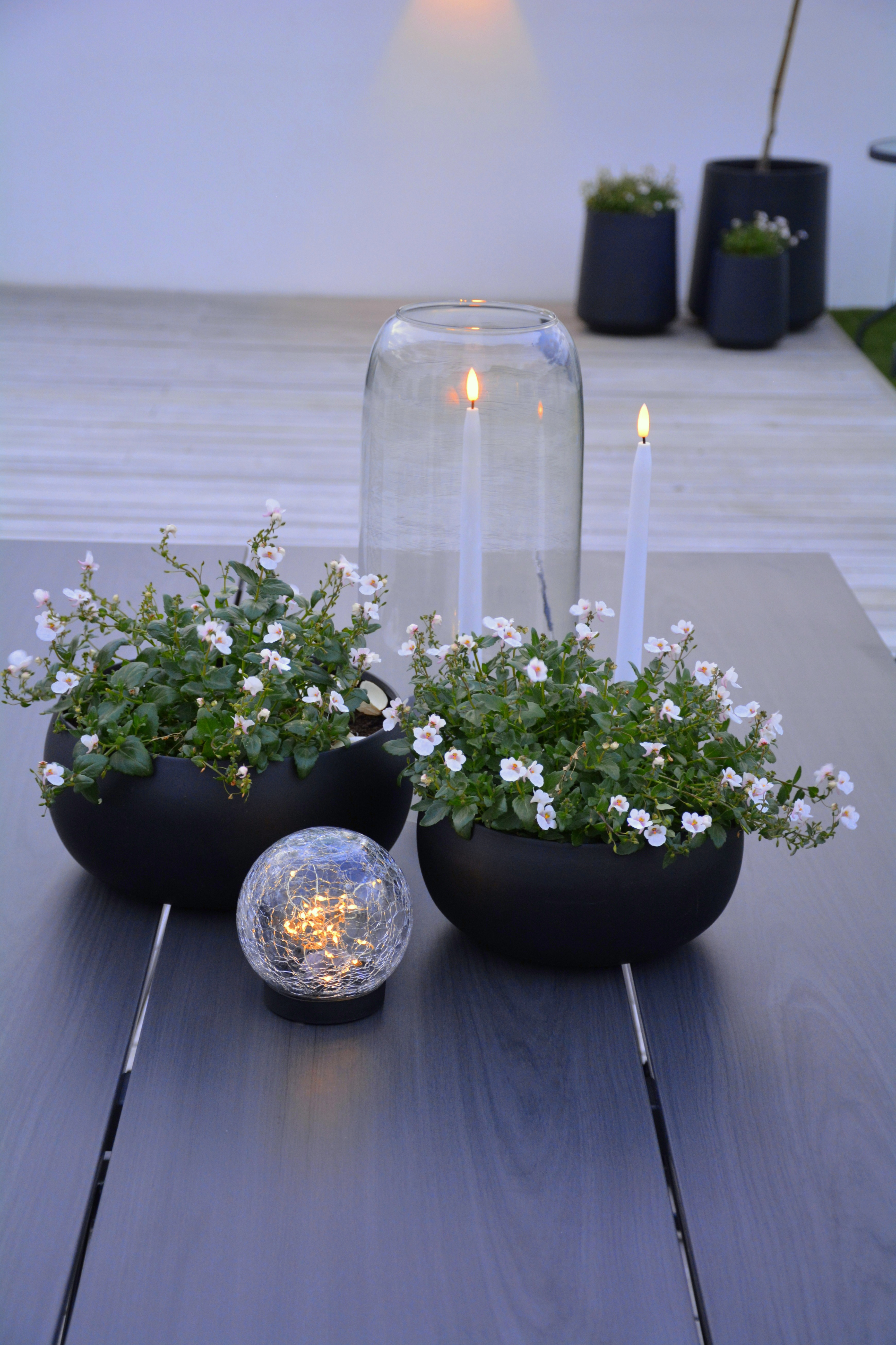 2 st batteriljus för utomhusbruk. Antikljus 28 cm. LED-ljus med batteri och timer - 5